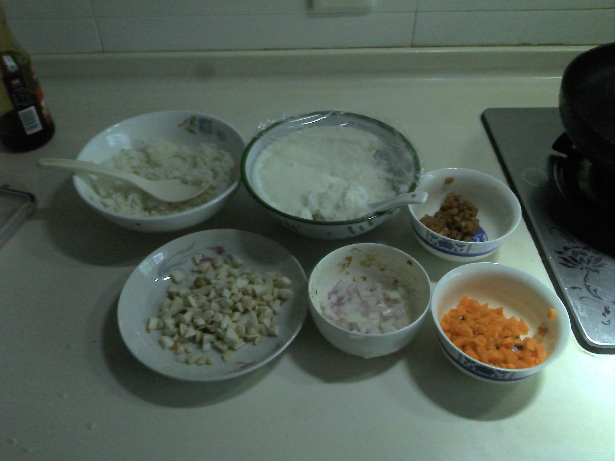 杏鮑菇炒飯的做法 步骤1