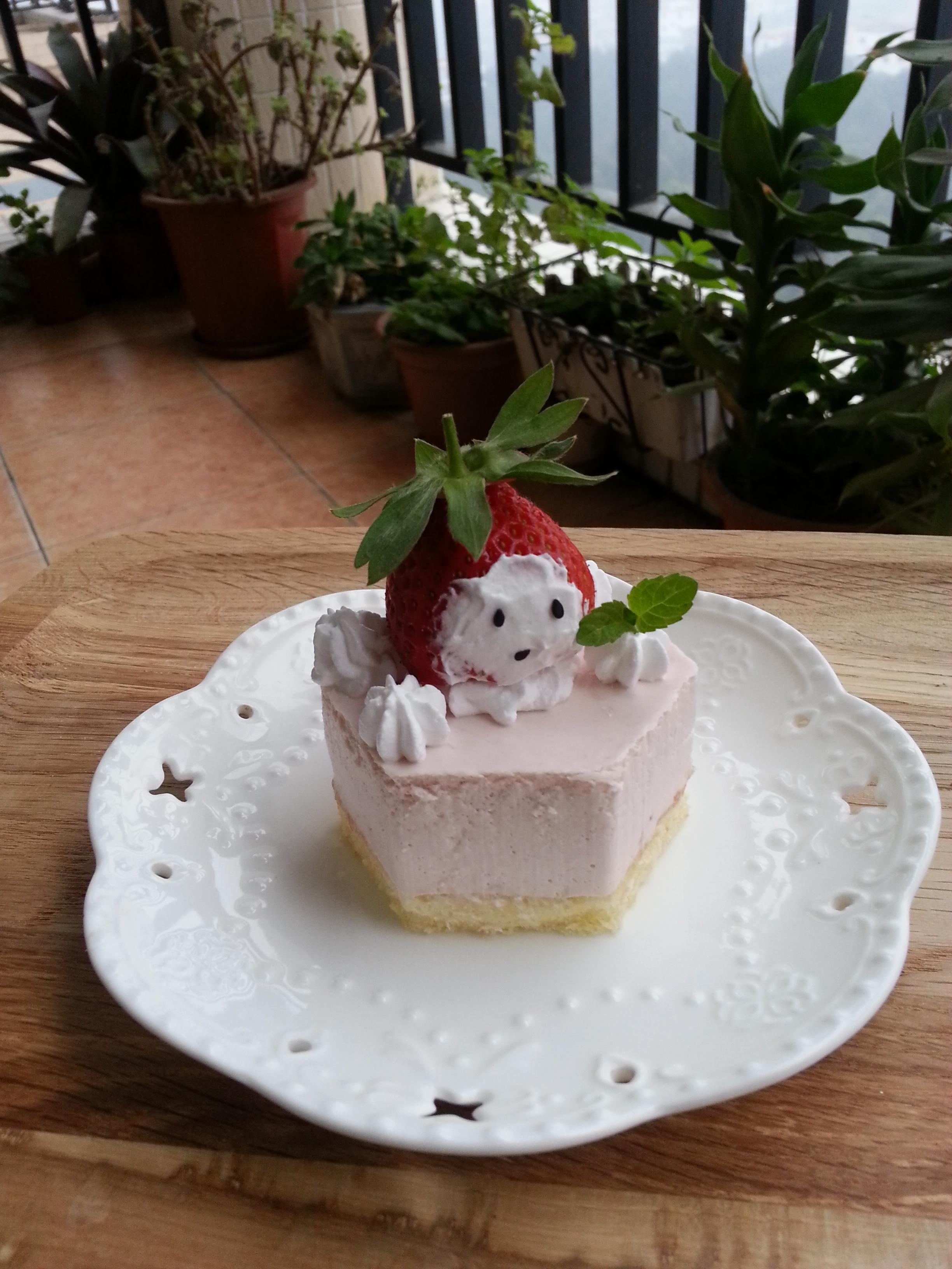 草莓凍芝士蛋糕的做法 步骤26