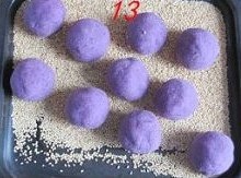 平底鍋紫薯餅的做法 步骤13