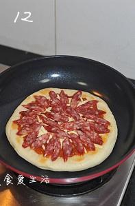 平底鍋脆底香腸披薩的做法 步骤12