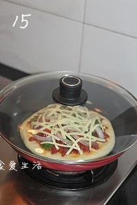 平底鍋脆底香腸披薩的做法 步骤15