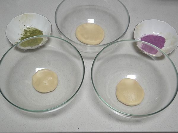 蛋黃酥~紫薯、抹茶、原味~花好月圓，中秋快樂~內附一次做六色蛋黃酥方法~的做法 步骤8