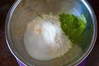 抹茶豆沙小麪包（無油脂）的做法 步骤1