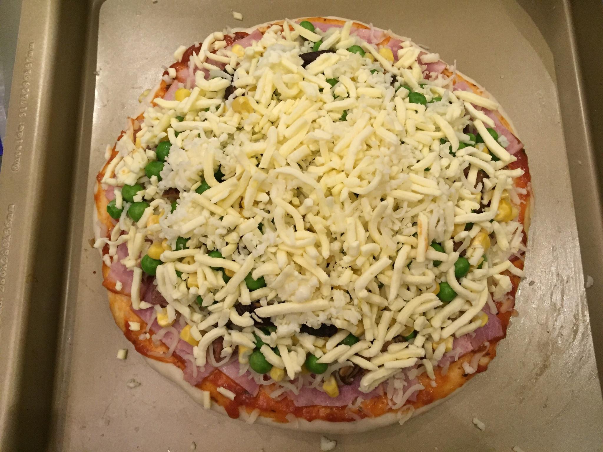 手工培根披薩的做法 步骤7