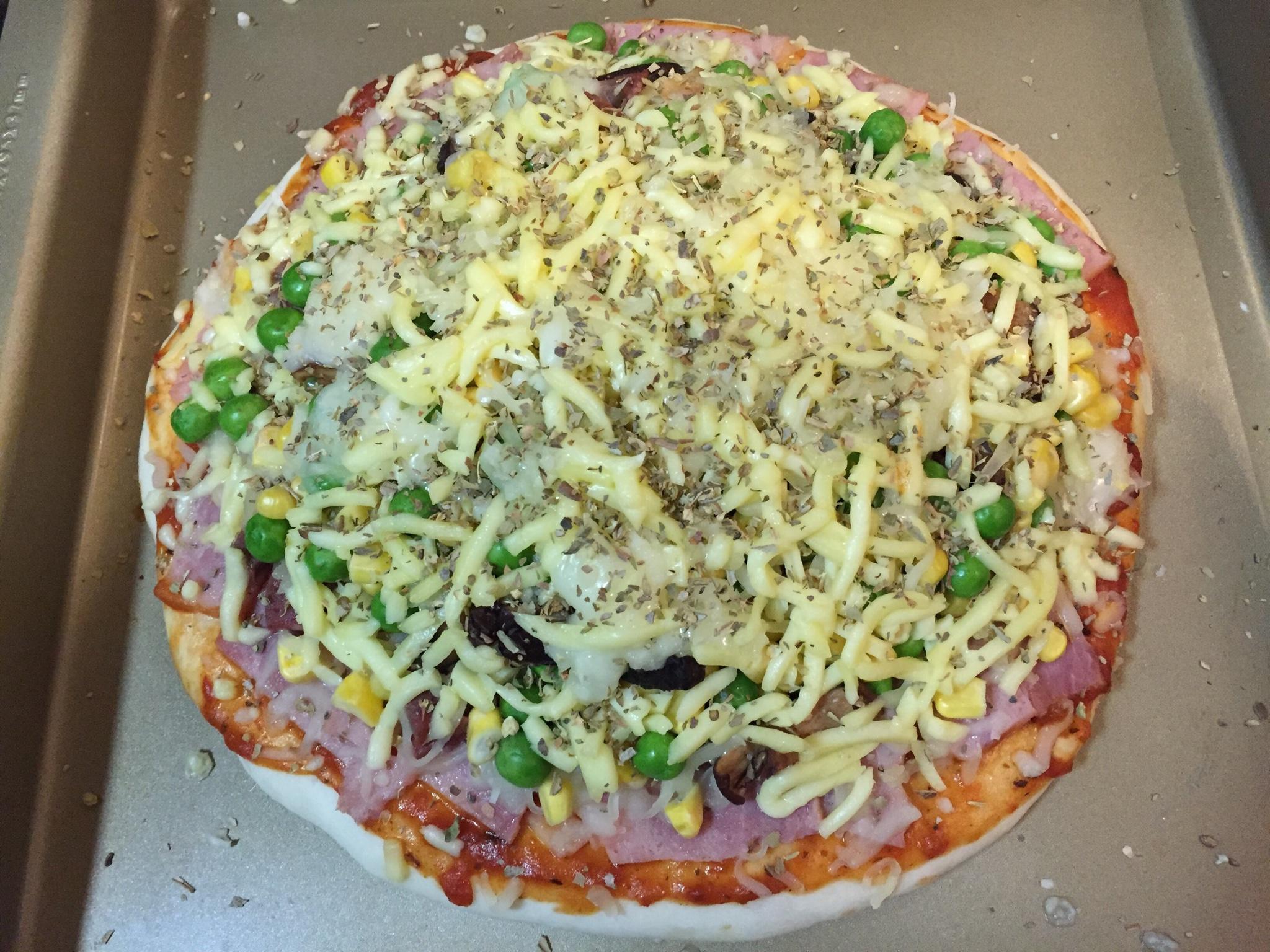 手工培根披薩的做法 步骤8