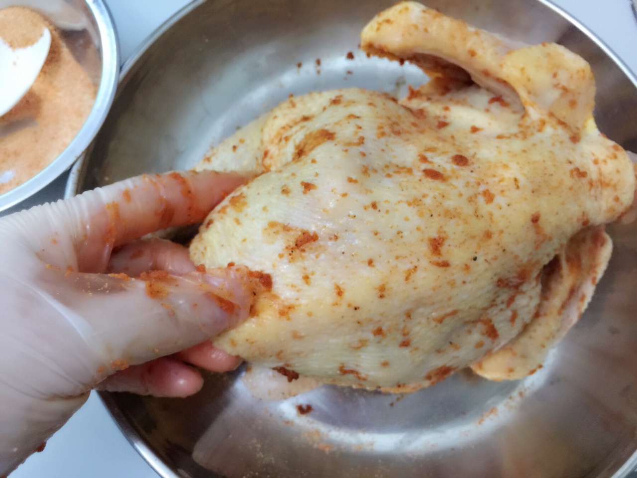 烤香蒜紙包雞的做法 步骤2