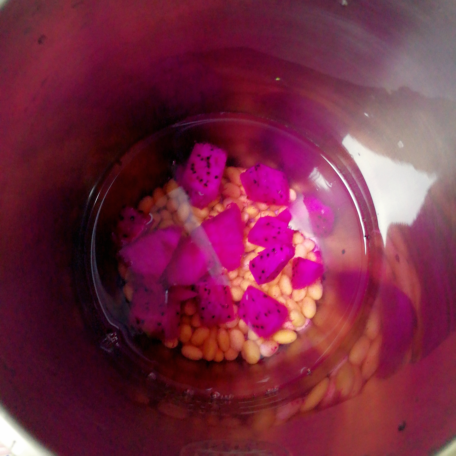 火龍果豆漿—粉色少女心豆漿的做法 步骤2