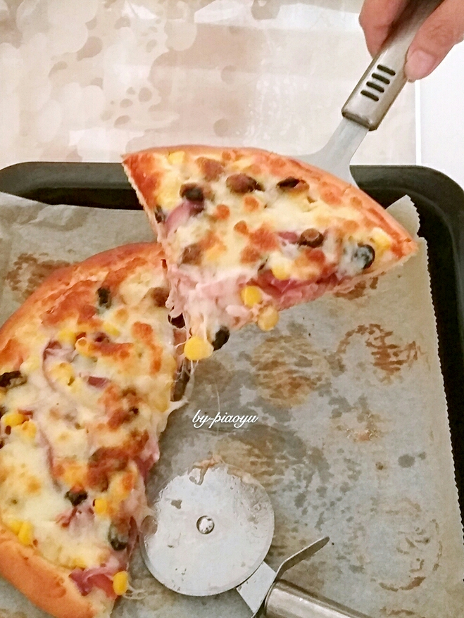 葡萄乾玉米火腿披薩的做法 步骤7
