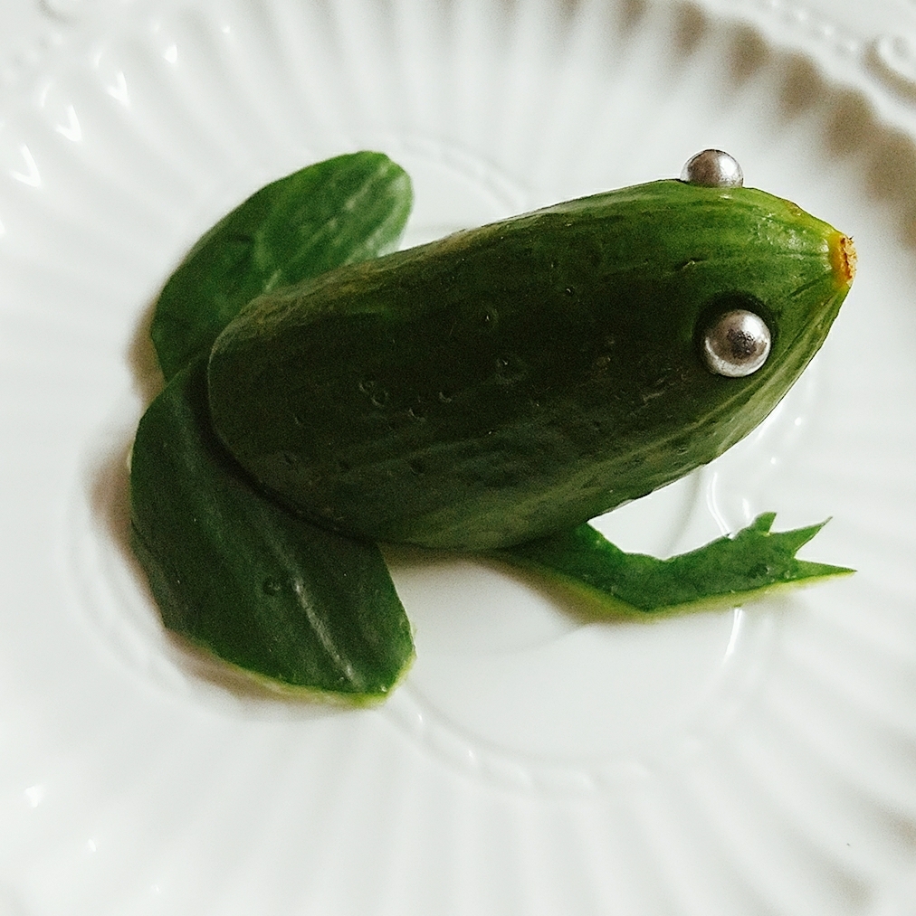 蔬果創意黃瓜青蛙的做法 步骤5