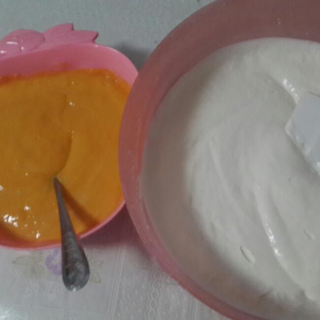 芒果牛奶慕斯10寸圓模的做法 步骤2