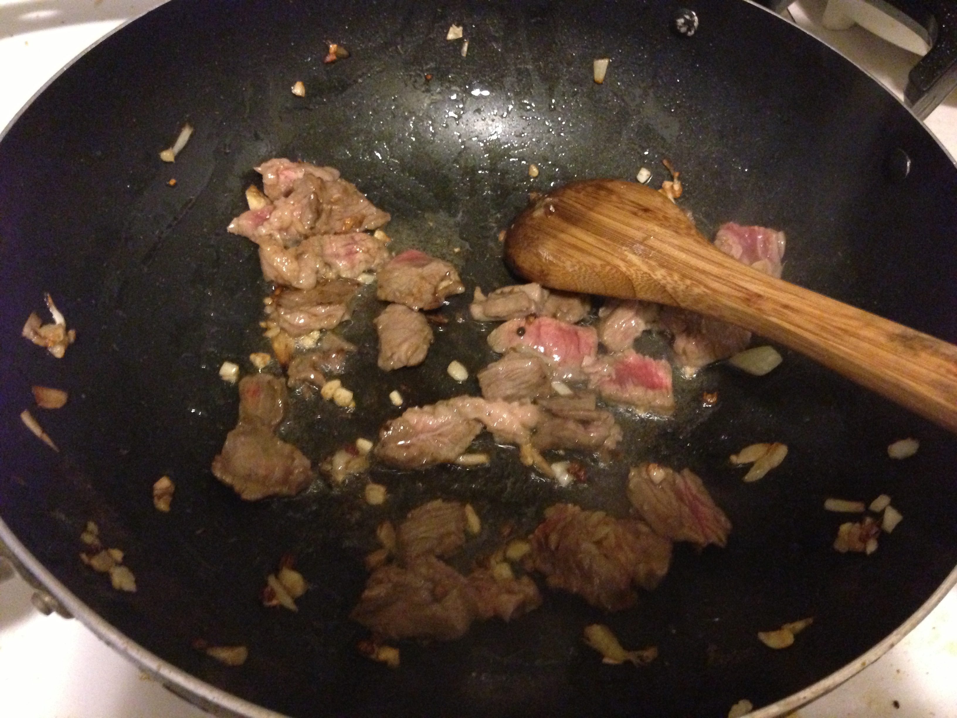 溜記菜花燒肉燜面的做法 步骤3
