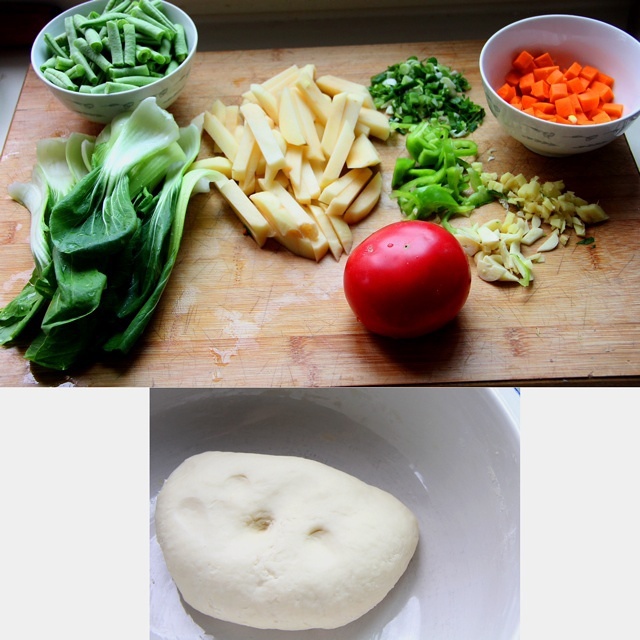 豆角土豆燜面的做法 步骤1