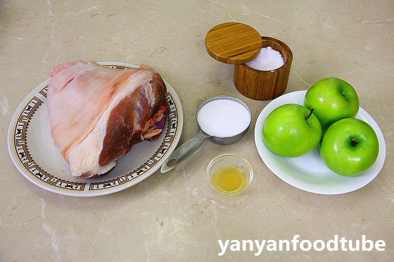 烤豬肘配蘋果醬 Roast Leg of Pork with Apple sauce的做法 步骤1