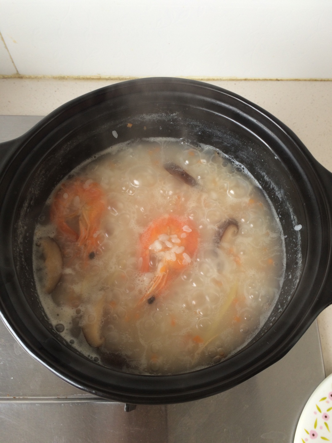瑤柱對蝦粥的做法 步骤3